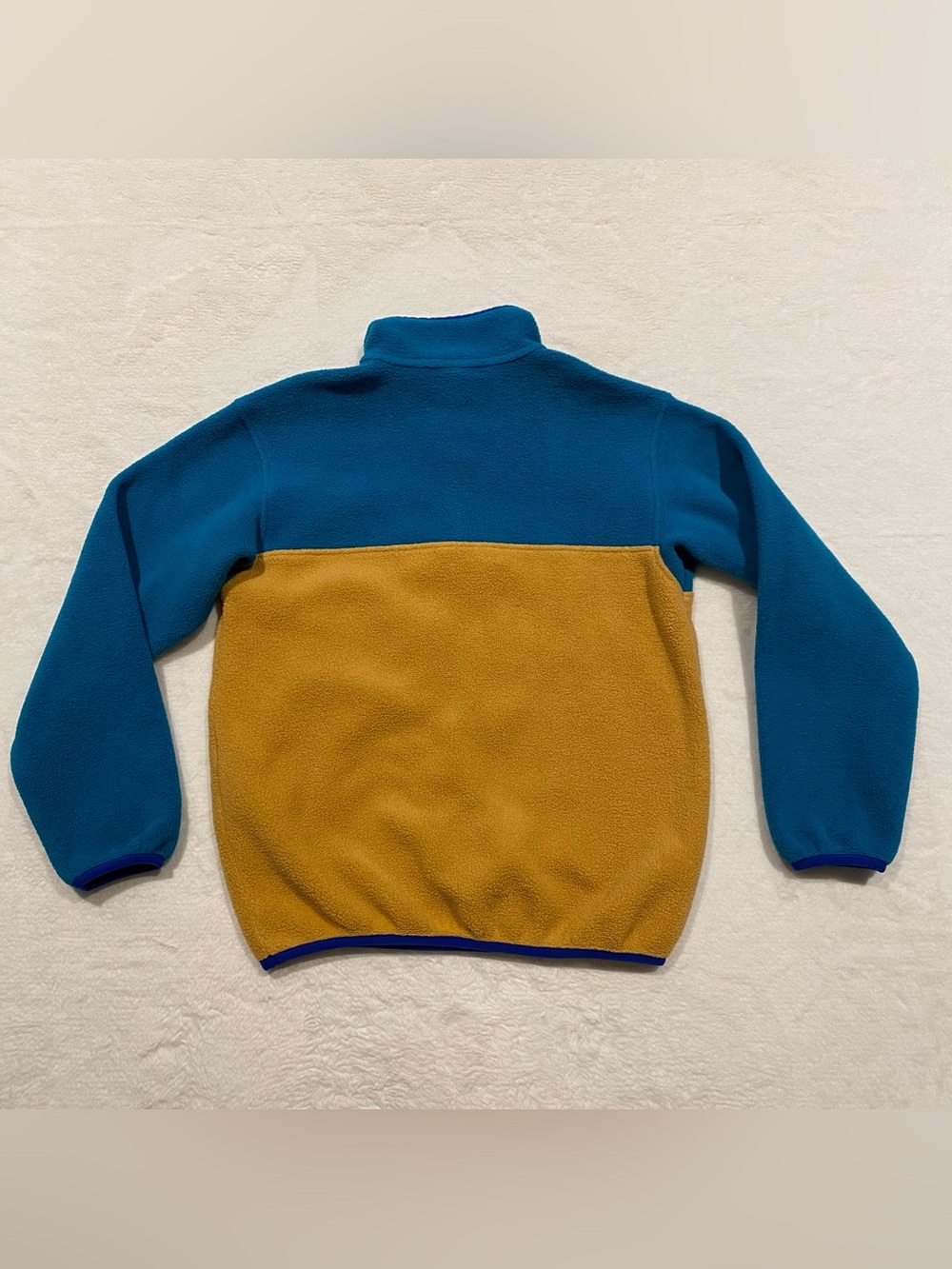 (S) Patagonia Lightweight Synchilla Snap-T Fleece Pullover Yellow Blue Small - Picture 11 of 13